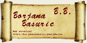 Borjana Basurić vizit kartica